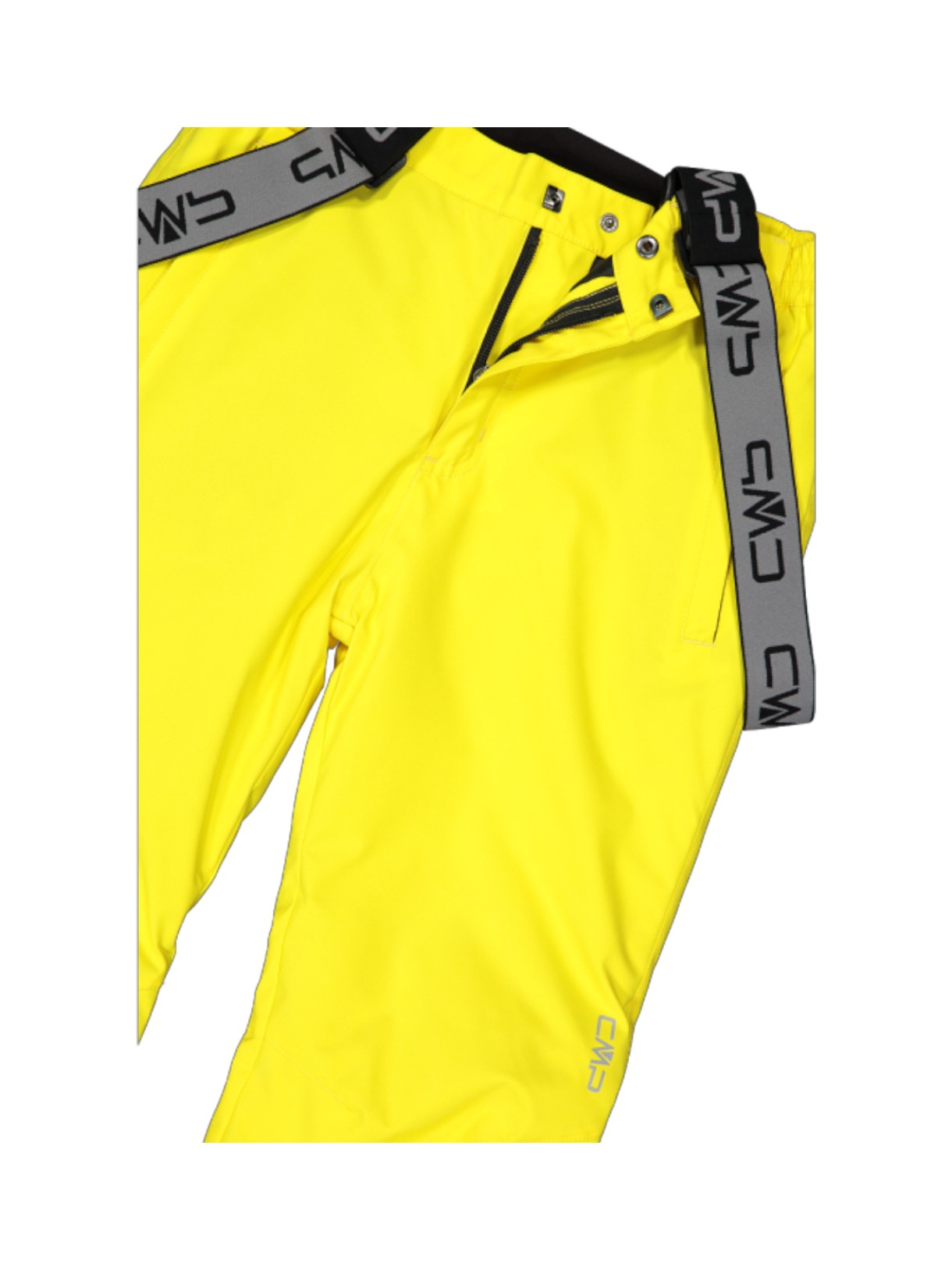 Kinder Skihose Clima Protect mit abnehmbaren Trägern gelb 5