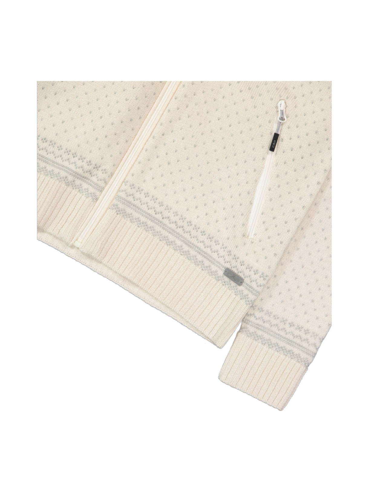 Knitted Damen Sweat Jacke Full Zip mit Wolle 5