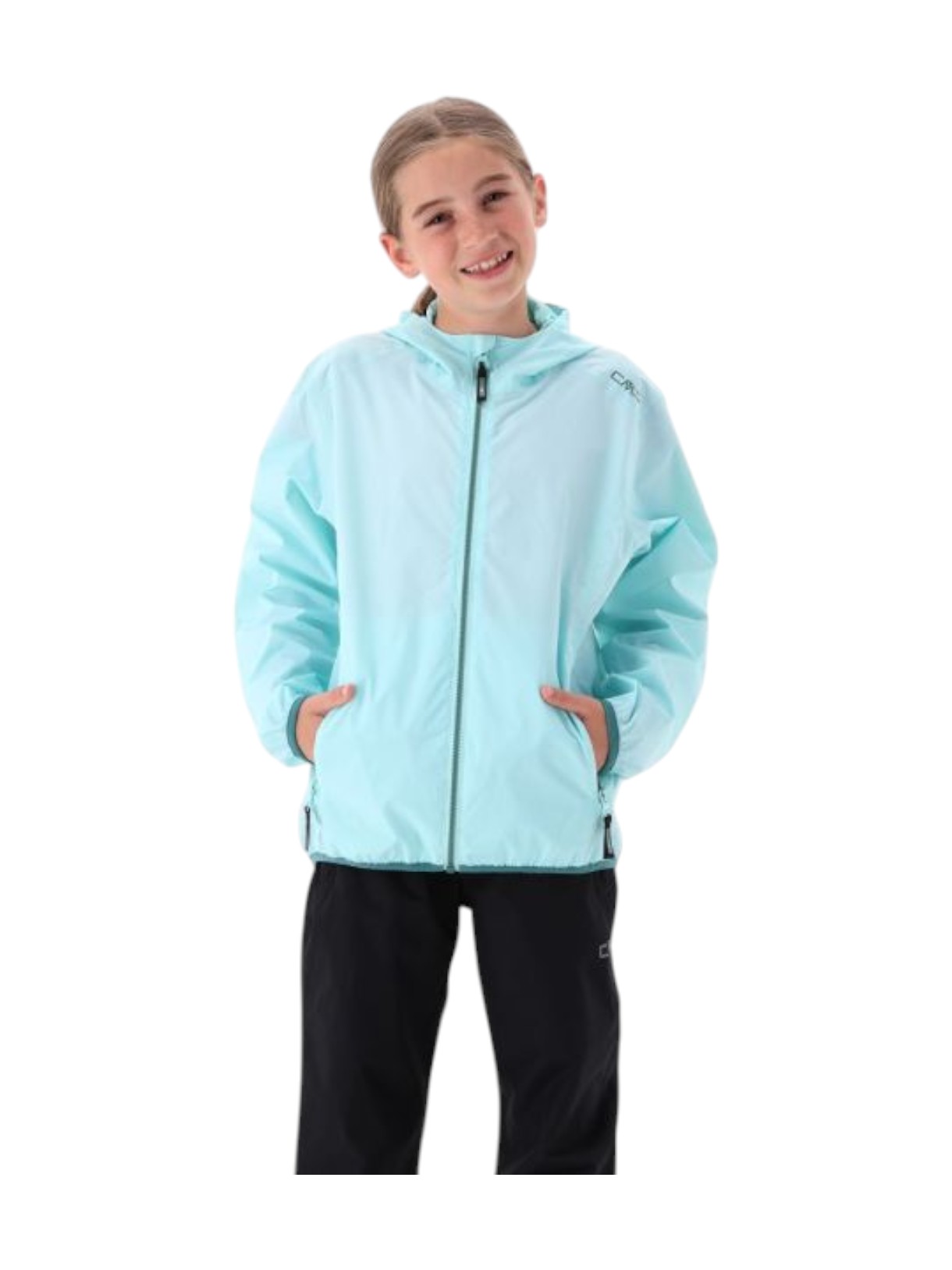 Mädchen Regenjacke Pack Pocket mit Kapuze 5