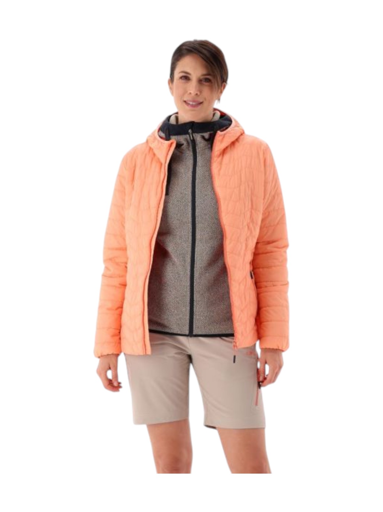 Wattierte Damen Stepp Jacke mit Feel Warm Flat und Kapuze 5