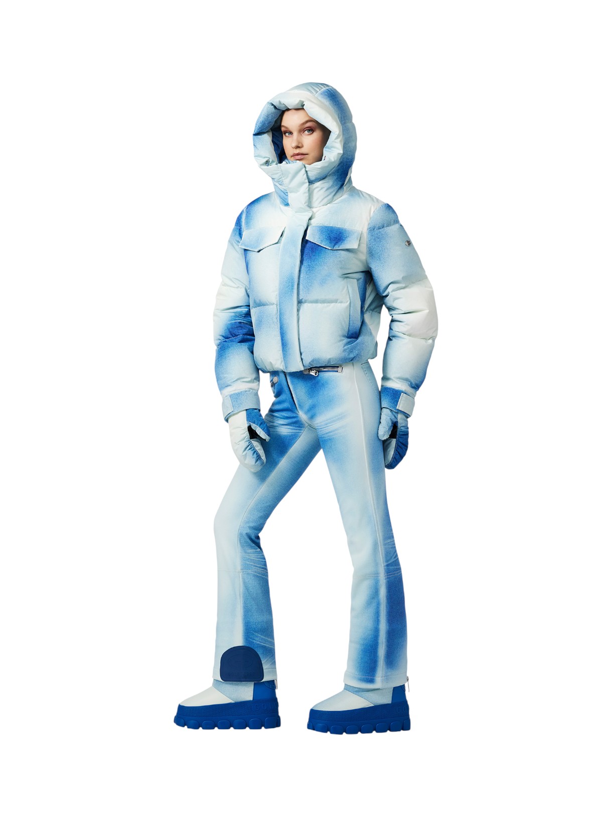 Ciel Bleu Damen Daunen Skijacke mit Kapuze 5