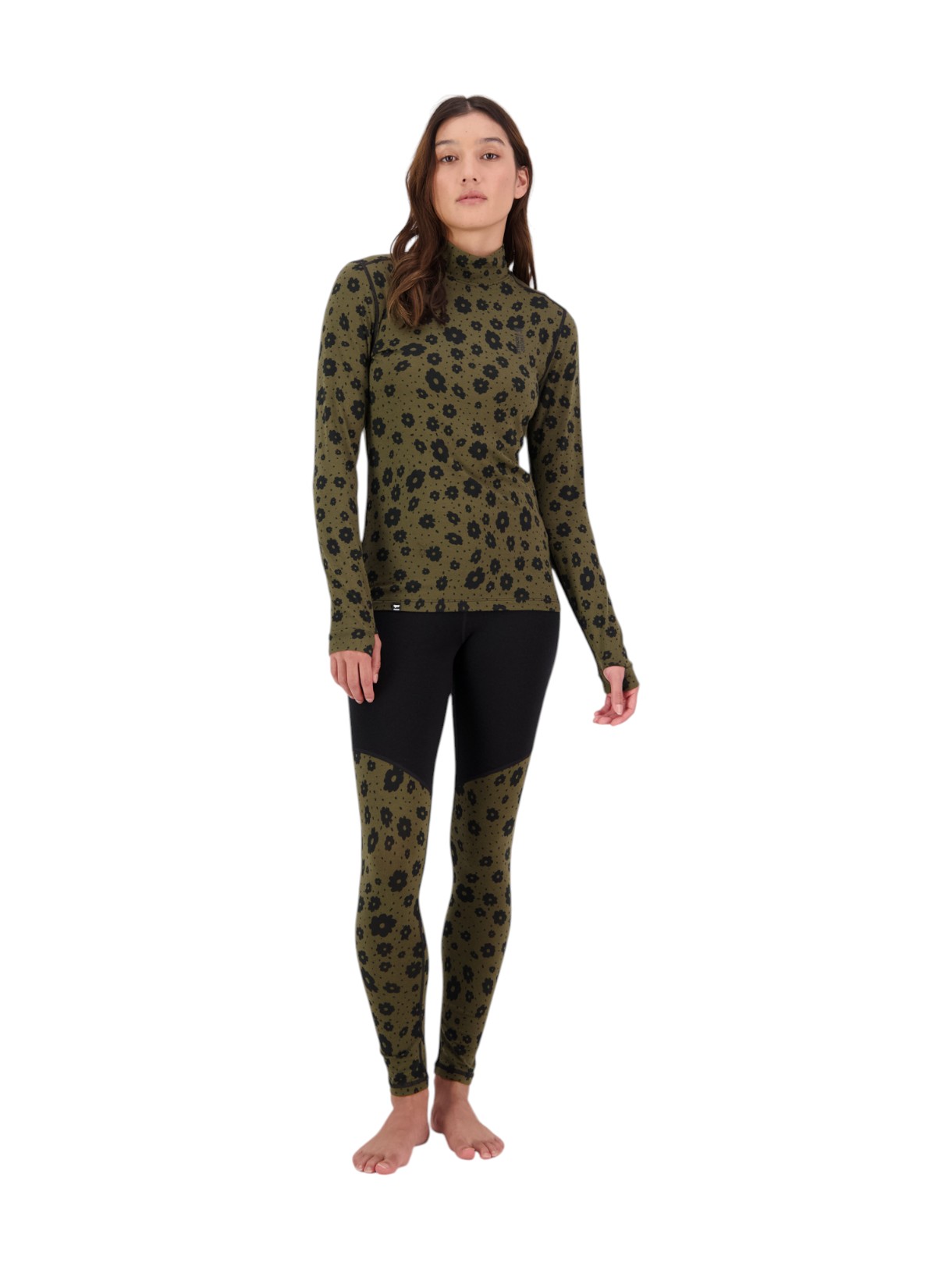 Merino Flex 200 Mock Neck Damen Langarm Shirt 5