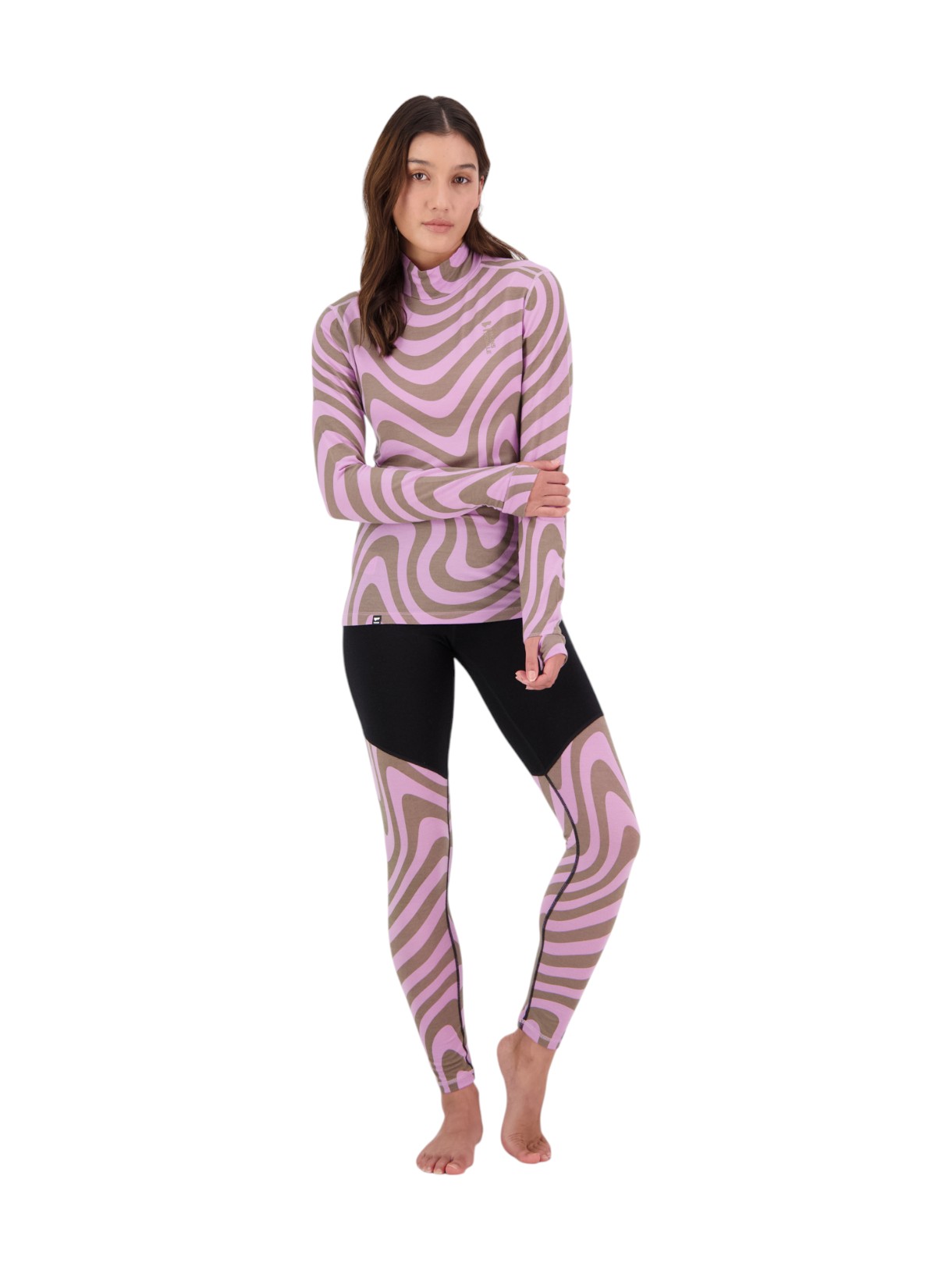 Merino Flex 200 Mock Neck Damen Langarm Shirt 5