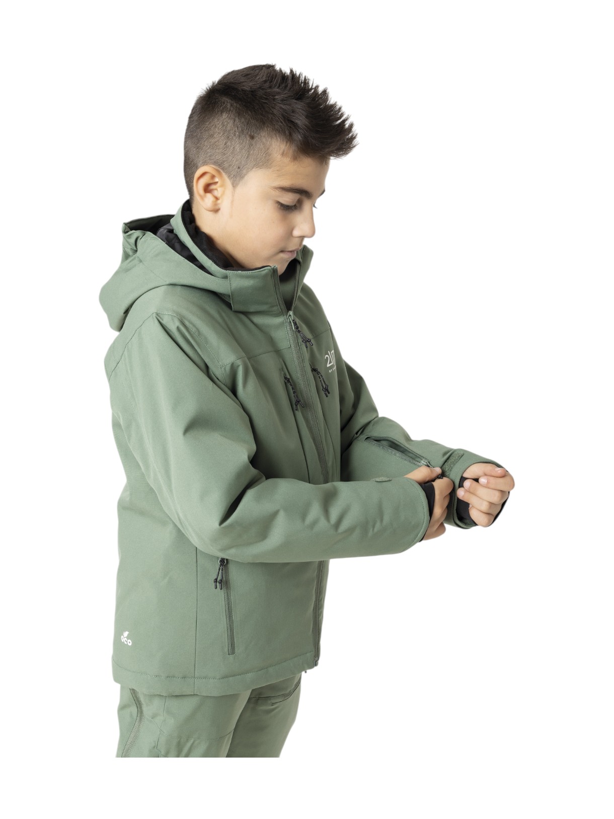 Lauker Kinder Skijacke mit abnehmbarer Kapuze 6