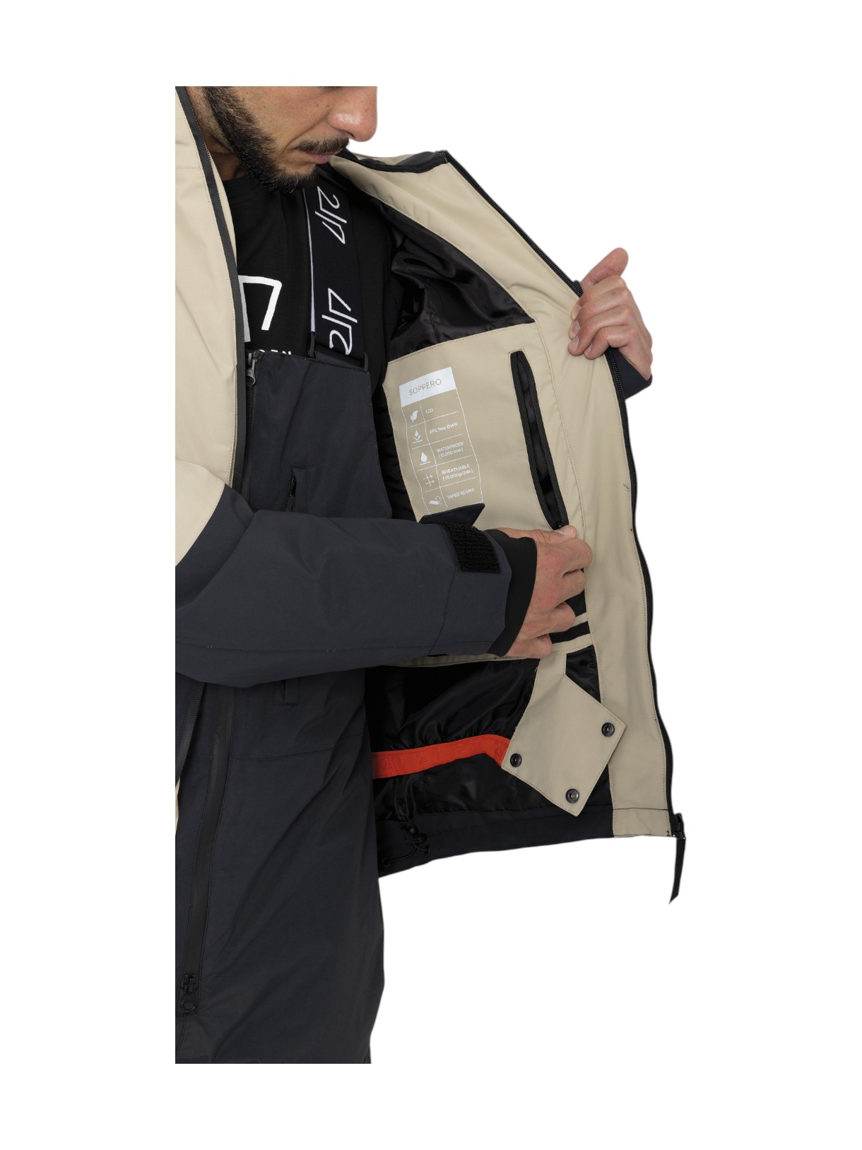 Soppero Herren Skijacke mit Kapuze 6