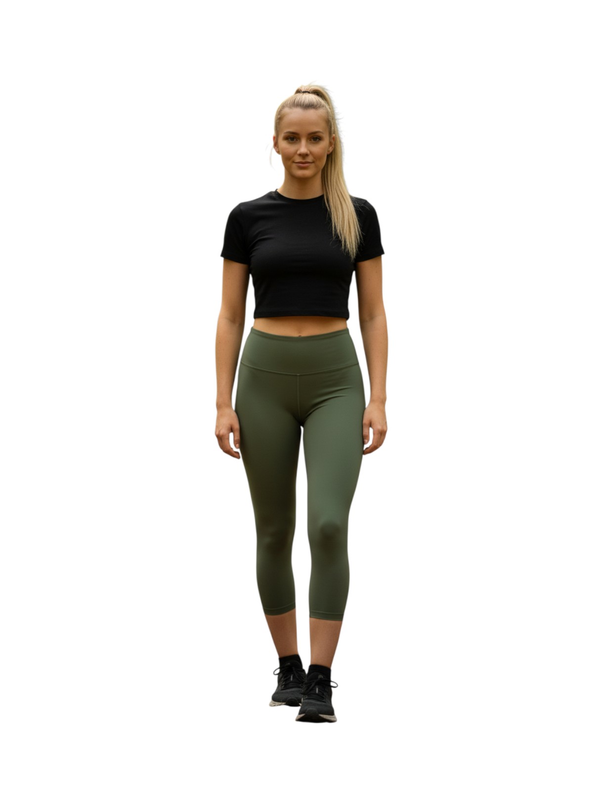 3/4 Damen Stretch Leggings aus 4-Wege Stretch 5