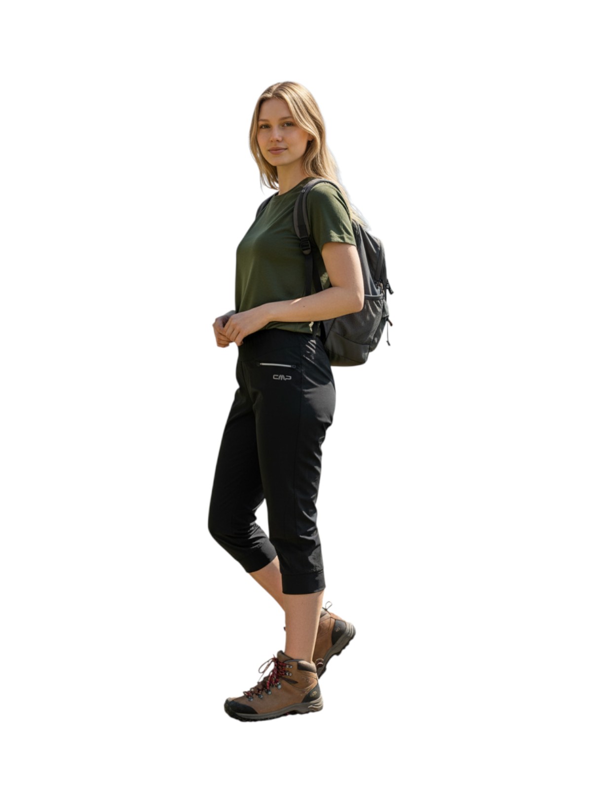 Damen Capri Hose mit Bündchen aus 4-Wege Stretch 6
