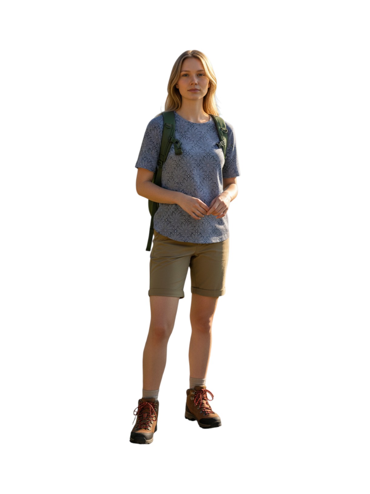 Damen Outdoor T-Shirt mit Blumenprint 6