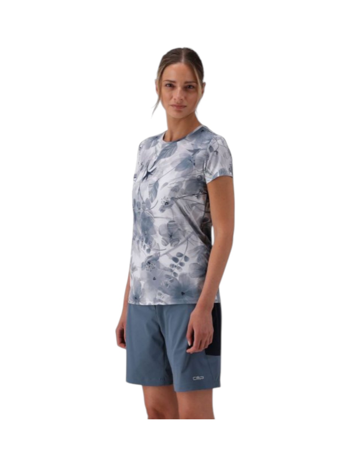 Damen Outdoor T-Shirt mit Blumenprint mit Dry Function 6