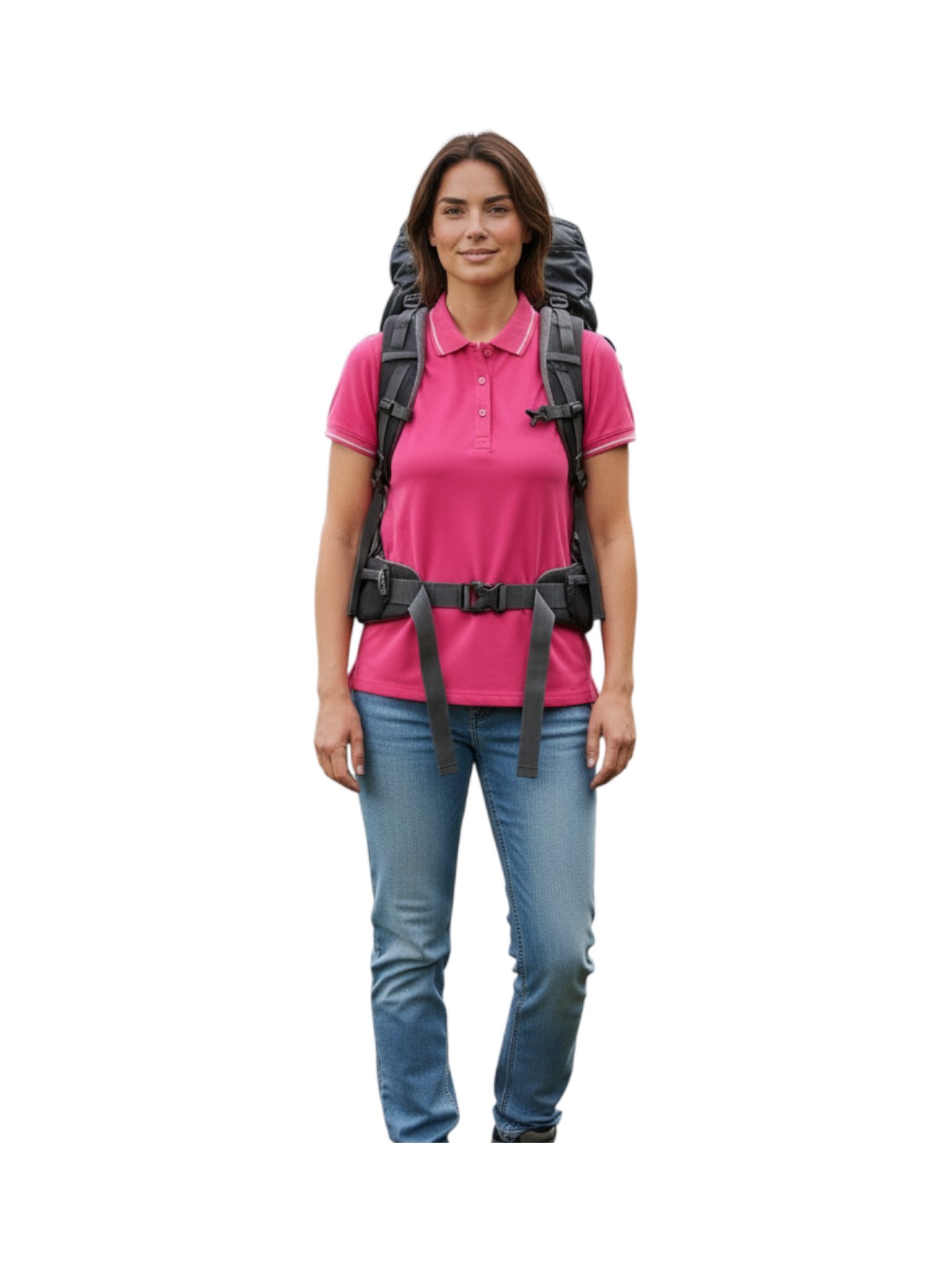 Damen Polo Shirt mit Melange Stretch 6
