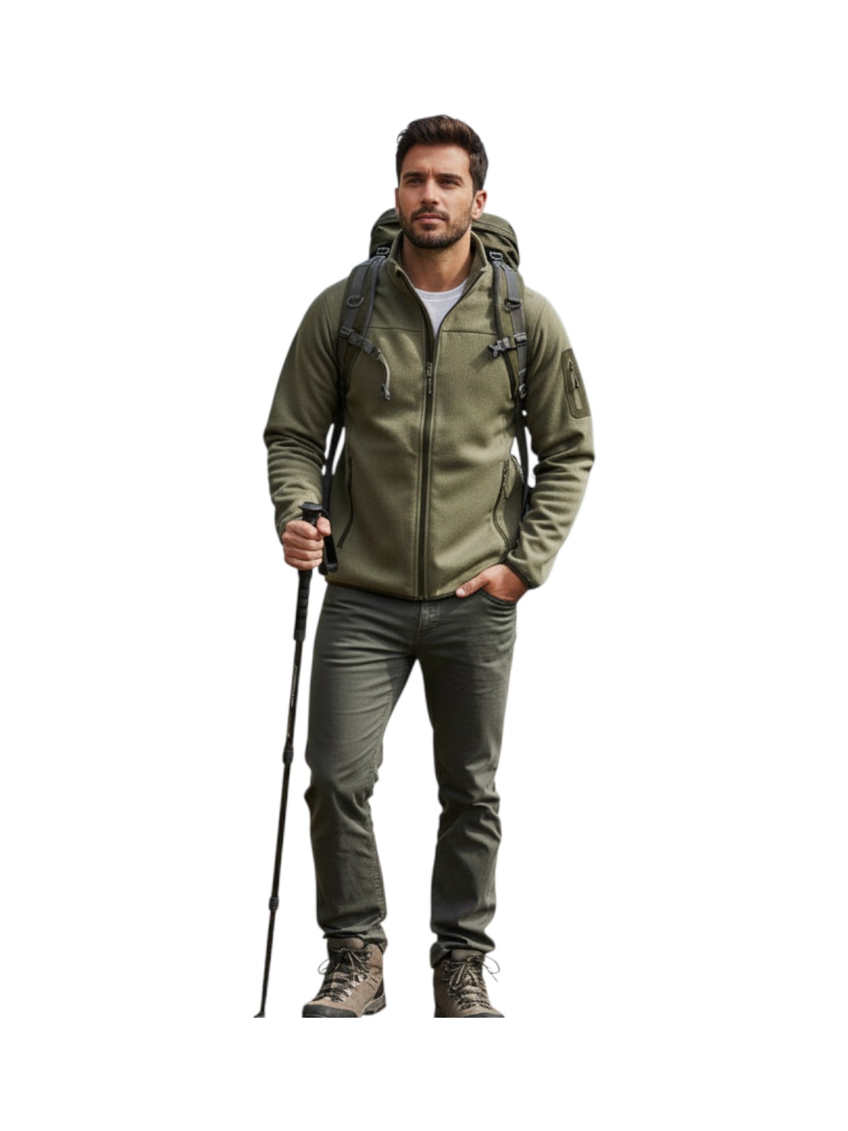 Herren Outdoor Knit-Tech Fleece Jacke 6