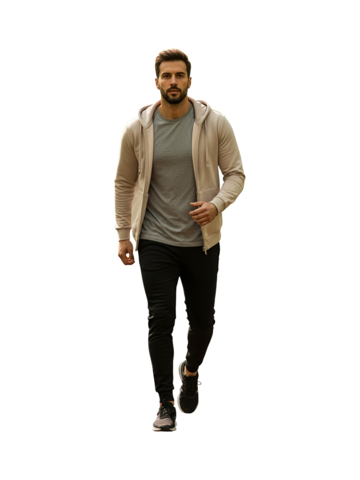 Herren Sweat Jacke mit Kapuze 6