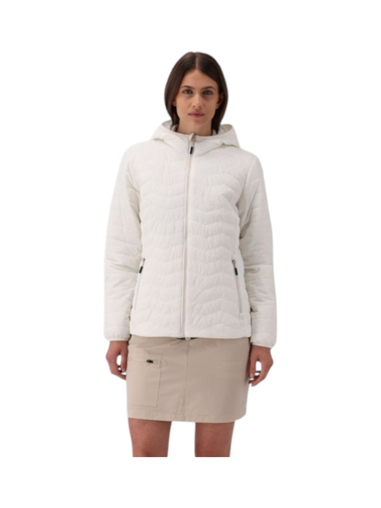 Wattierte Damen Stepp Jacke mit Feel Warm Flat und Kapuze 6