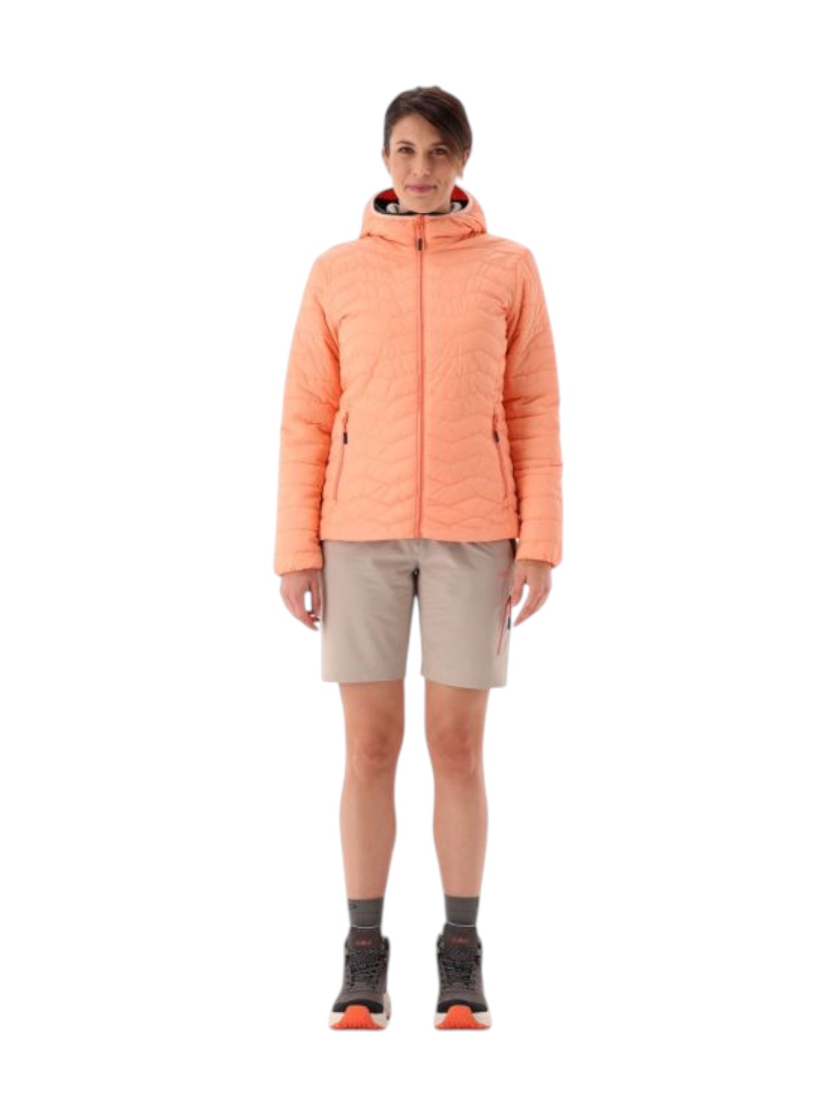 Wattierte Damen Stepp Jacke mit Feel Warm Flat und Kapuze 6