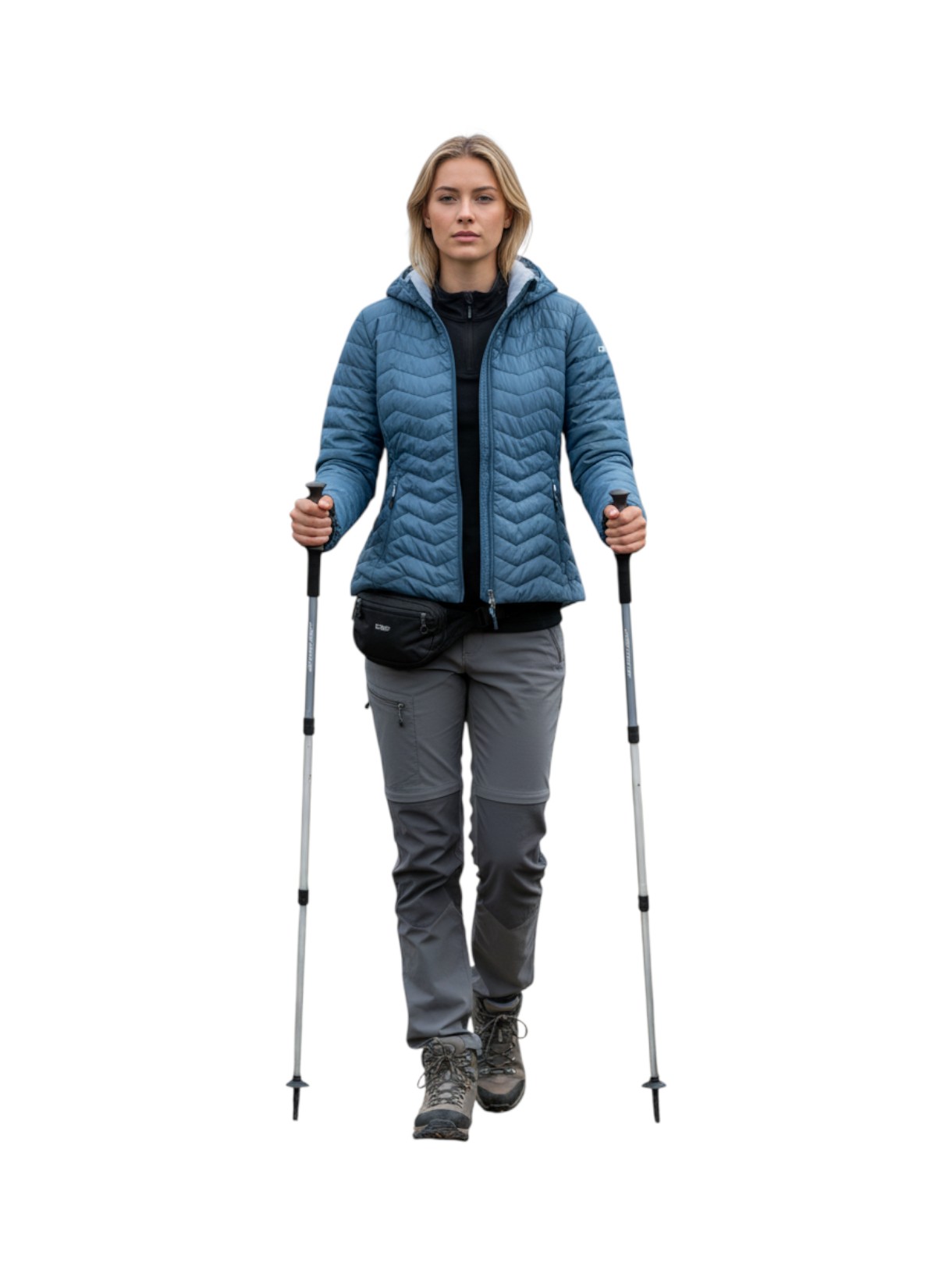 Wattierte Damen Stepp Jacke mit Feel Warm Flat und Kapuze 6