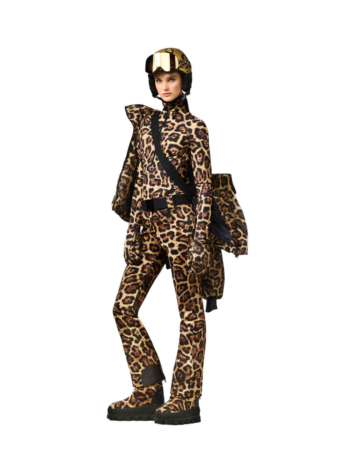 Minou Damen Softshell Skihose mit Allover Print 6