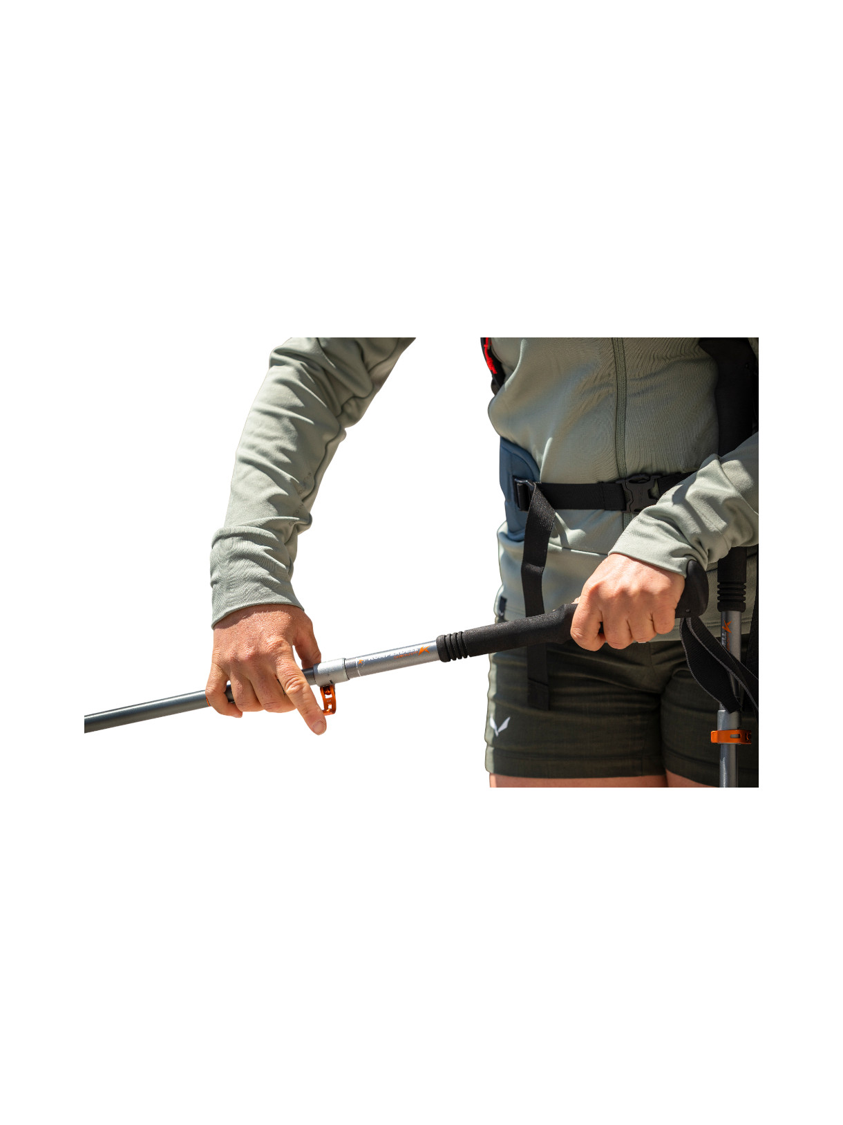 FX Lite Ti Vario Compact Wanderstock 38 cm Packmaß Länge 105-125 cm einstellbar 6