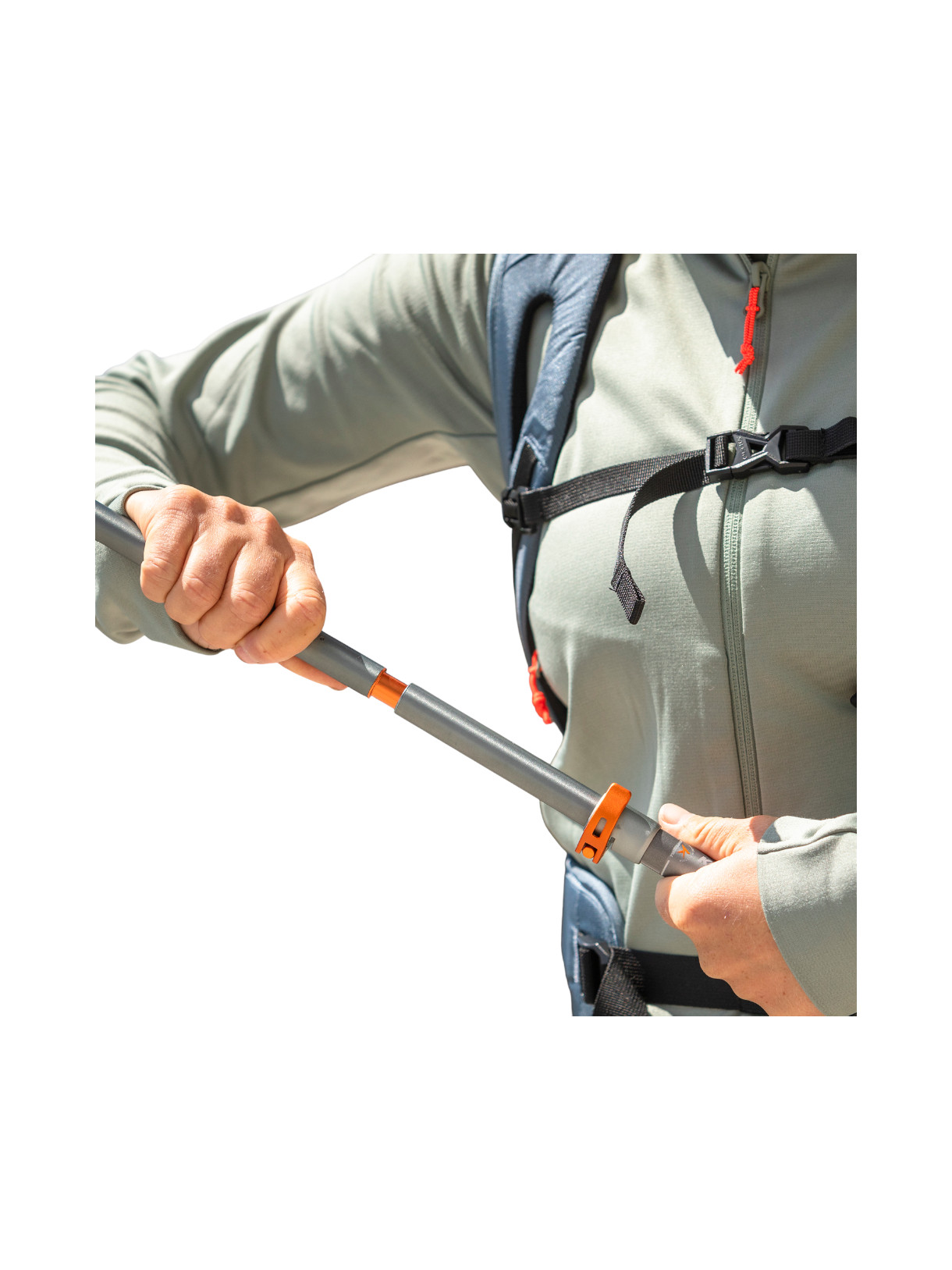 FX Lite Ti Vario Wanderstock 40 cm Packmaß Länge 115-135 cm verstellbar 6