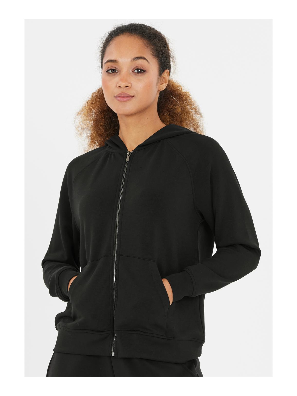 Jacey Damen Full Zip Sweat Jacke mit Kapuze 7