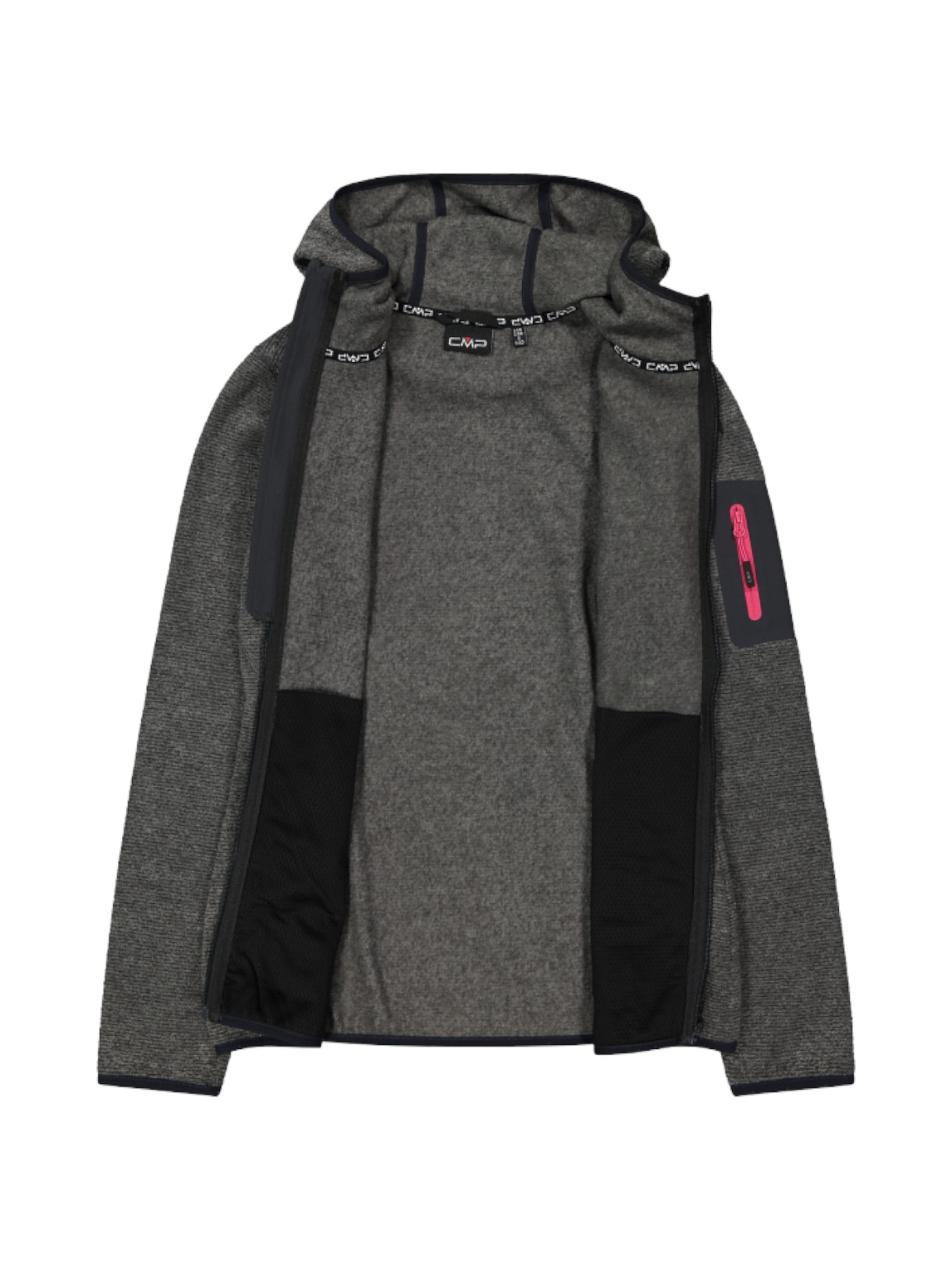 Damen Outdoor Fleece Jacke Knit-Tech meliert mit Kapuze 7