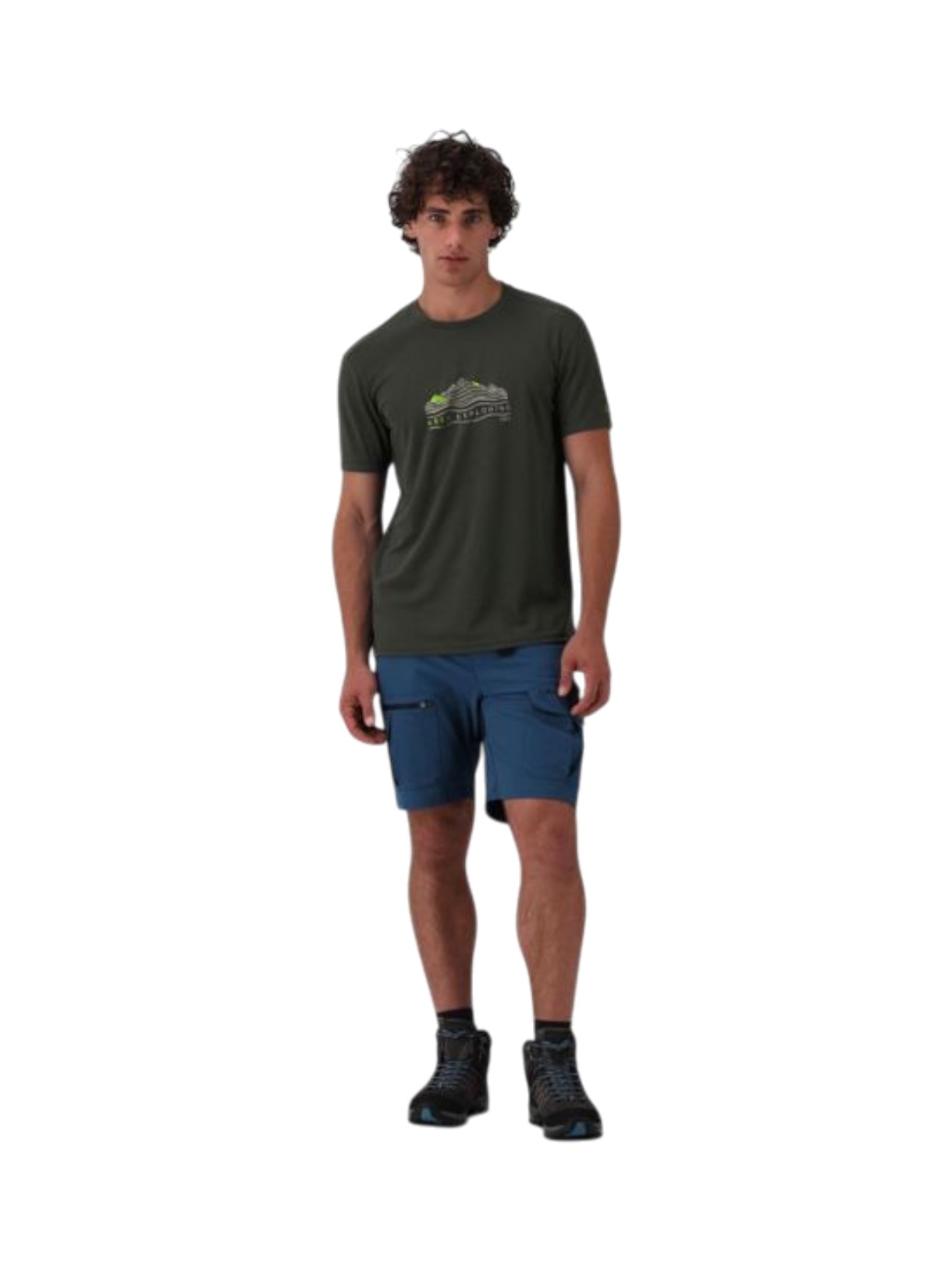 Herren T-Shirt aus Piqué mit Dry-Function und Adventure-Print 7