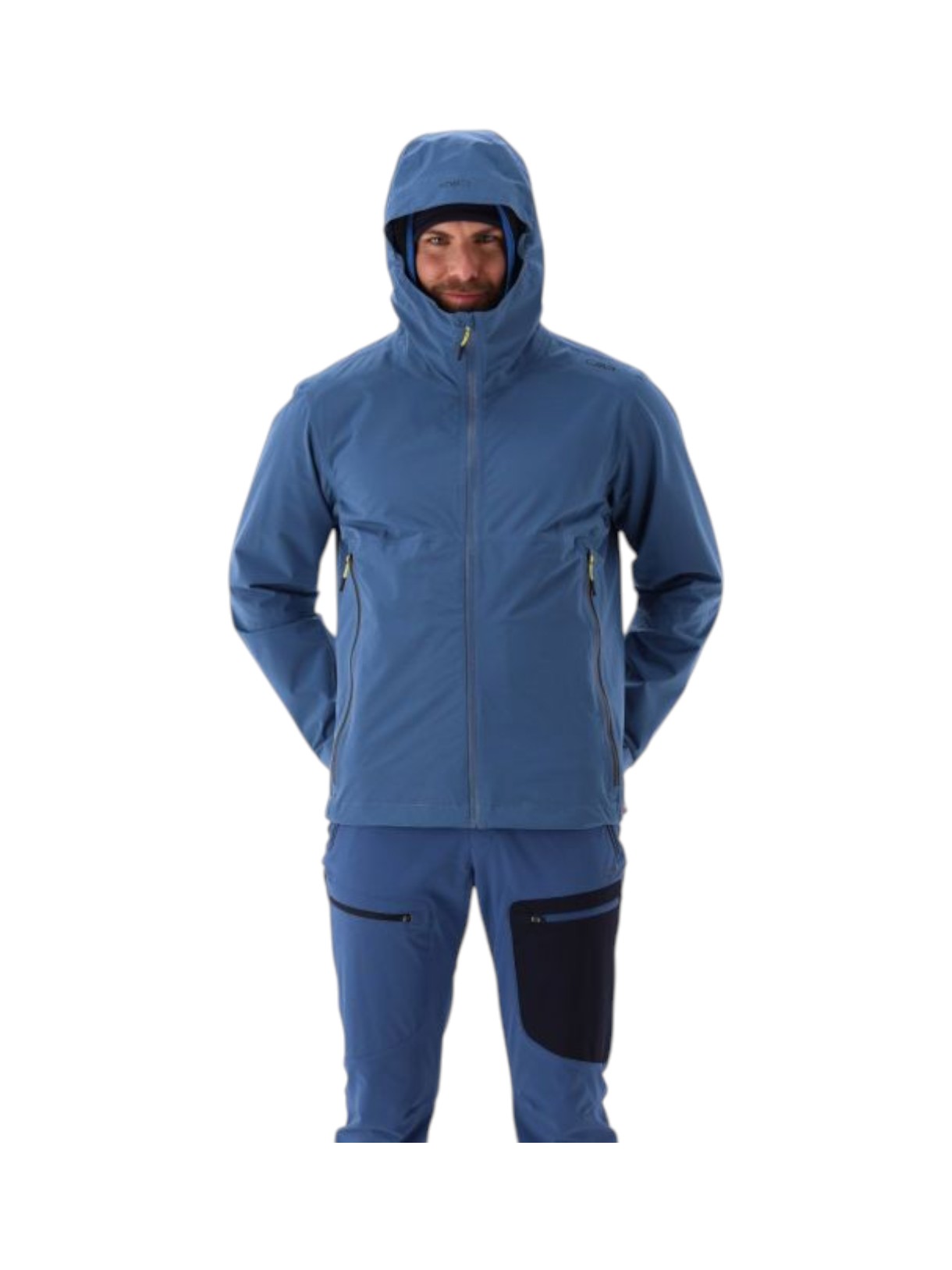 Herren Unlimited Harshell Jacke Clima-Protect mit Kapuze blau 7