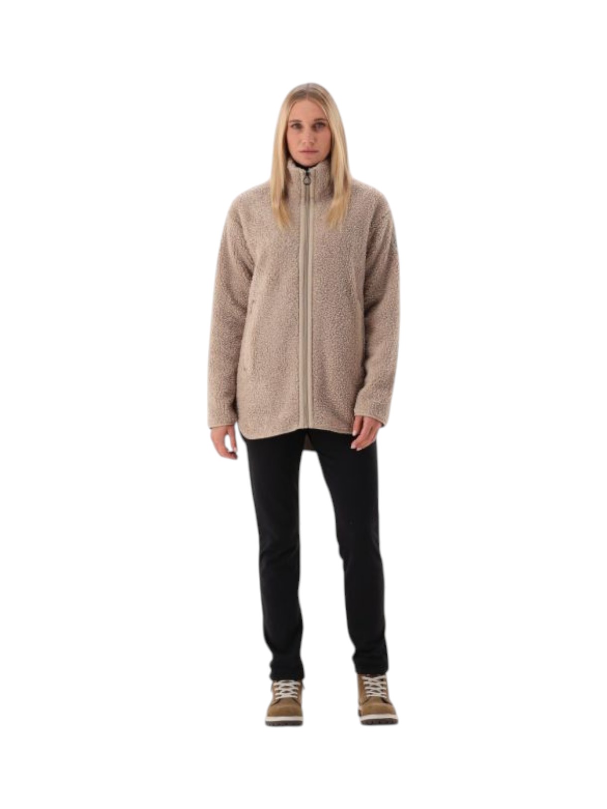 HighLoft Damen Sweat Jacke mit Kunstpelz beige 7