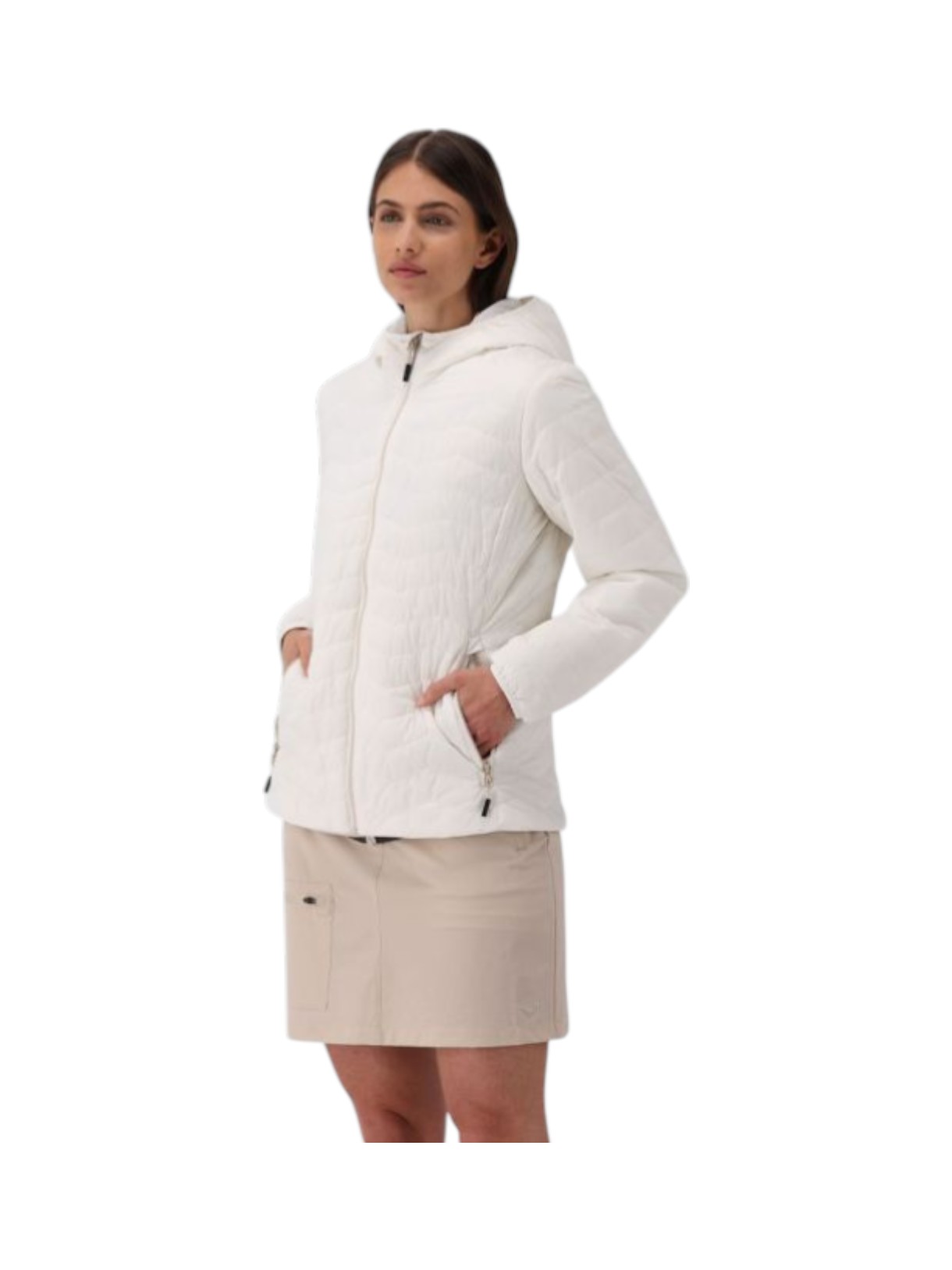 Wattierte Damen Stepp Jacke mit Feel Warm Flat und Kapuze 7