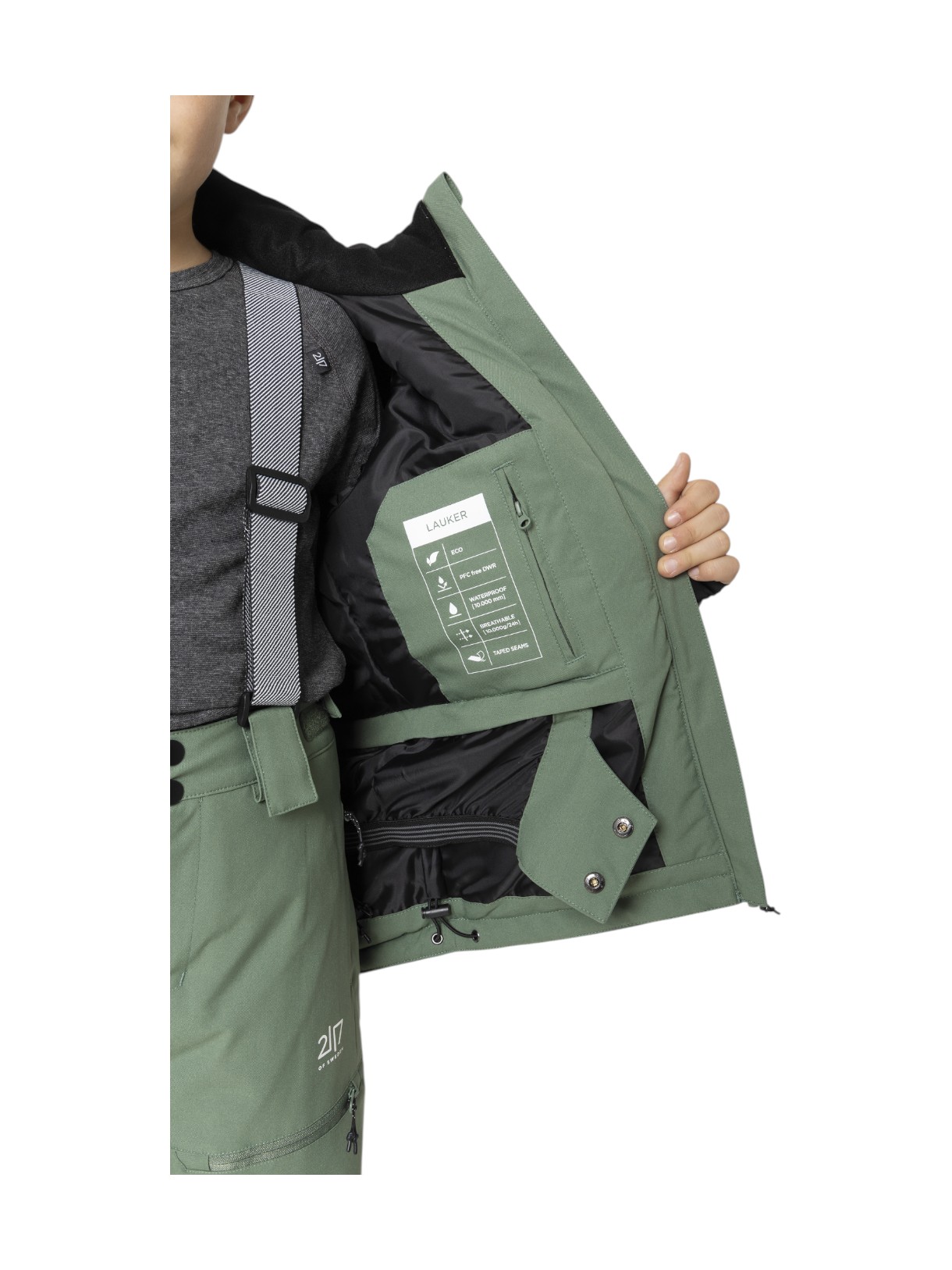 Lauker Kinder Skijacke mit abnehmbarer Kapuze 8