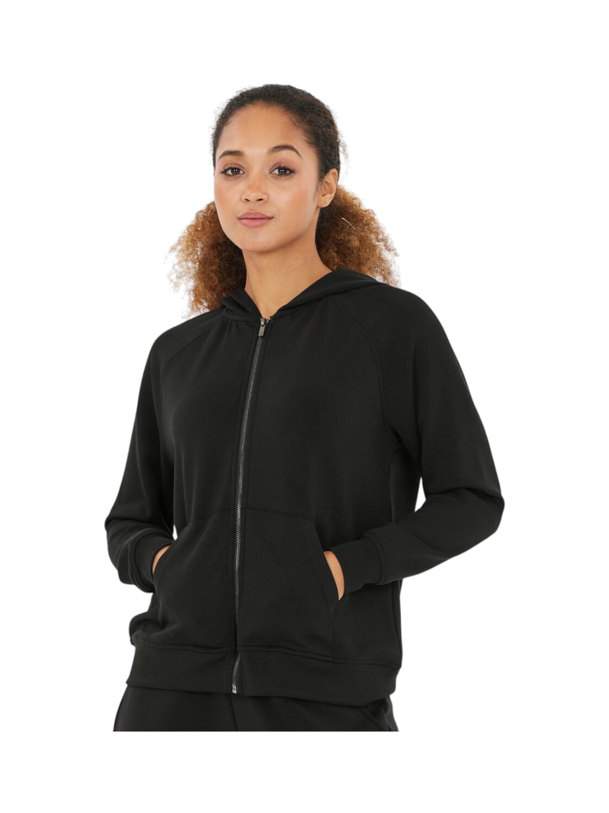 Jacey Damen Full Zip Sweat Jacke mit Kapuze 8