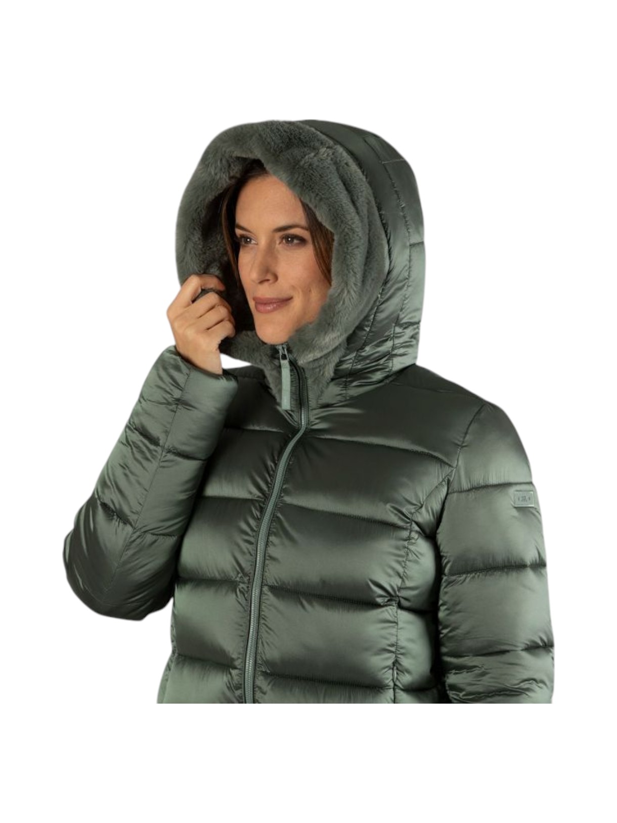 Damen Jacke wattiert mit Kapuze 8