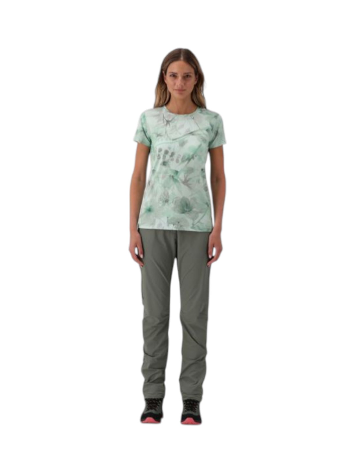 Damen Outdoor T-Shirt mit Blumenprint mit Dry Function 8