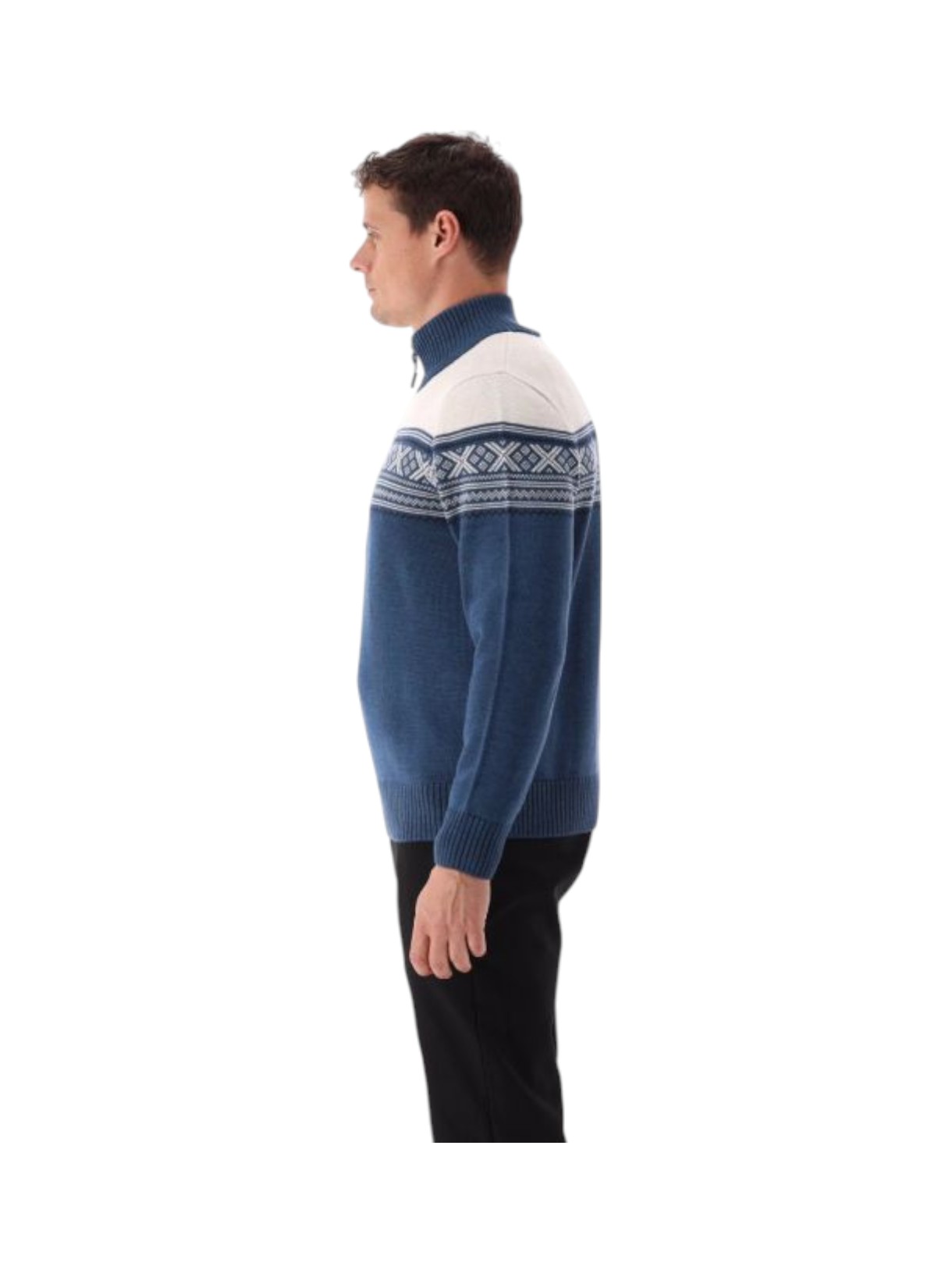 Herren Knitted Pullover Half Zip mit Wolle 8
