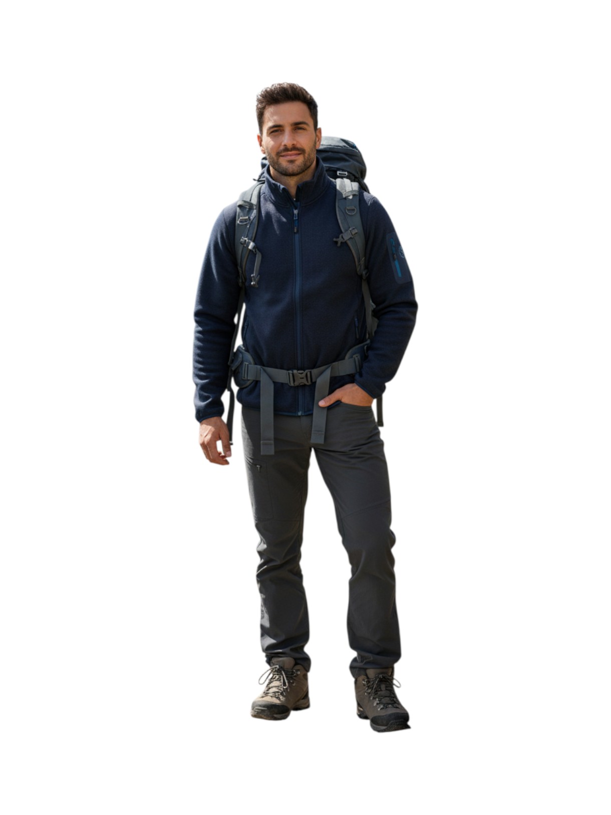 Herren Outdoor Knit-Tech Fleece Jacke 8