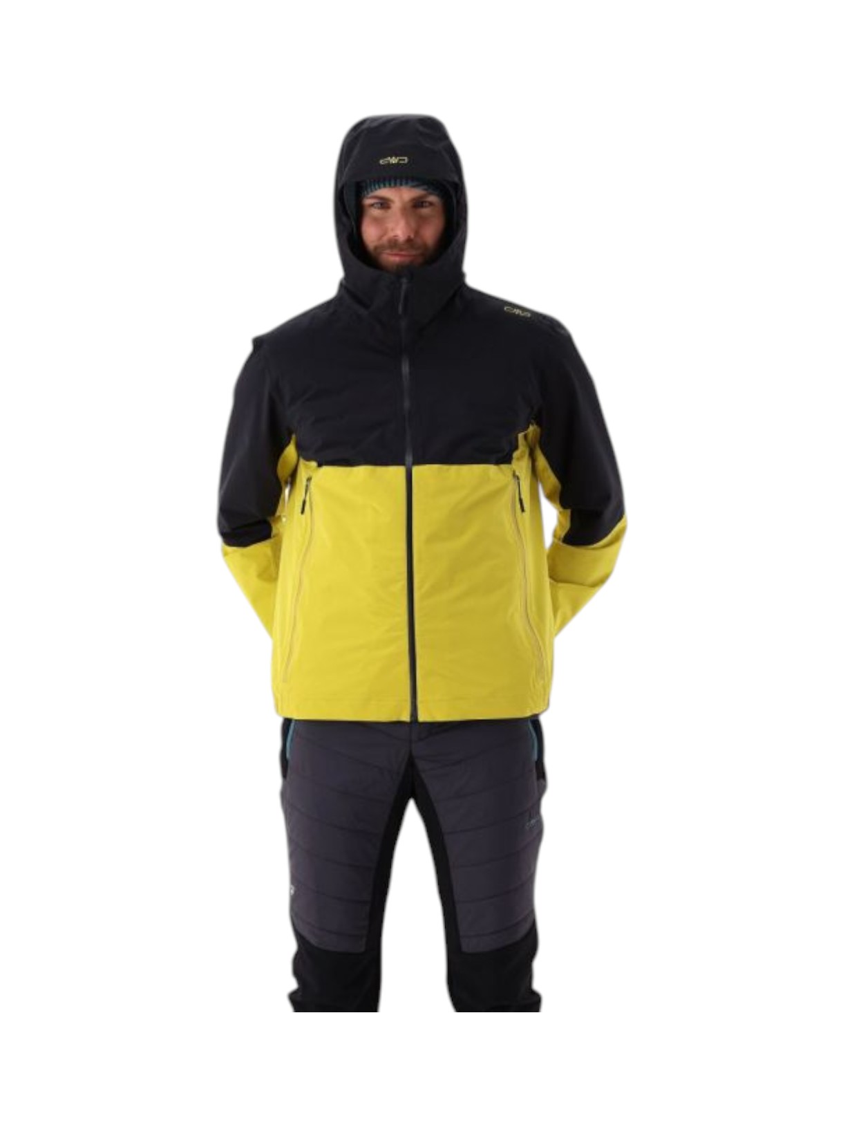 Herren Unlimited Hardshell Jacke Clima-Protect mit Kapuze gelb 8