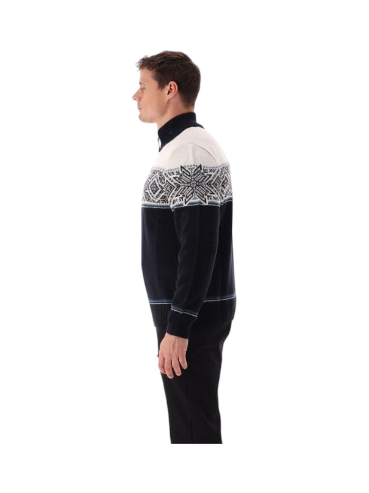 Knitted Herren Pullover half zip mit Wolle 8