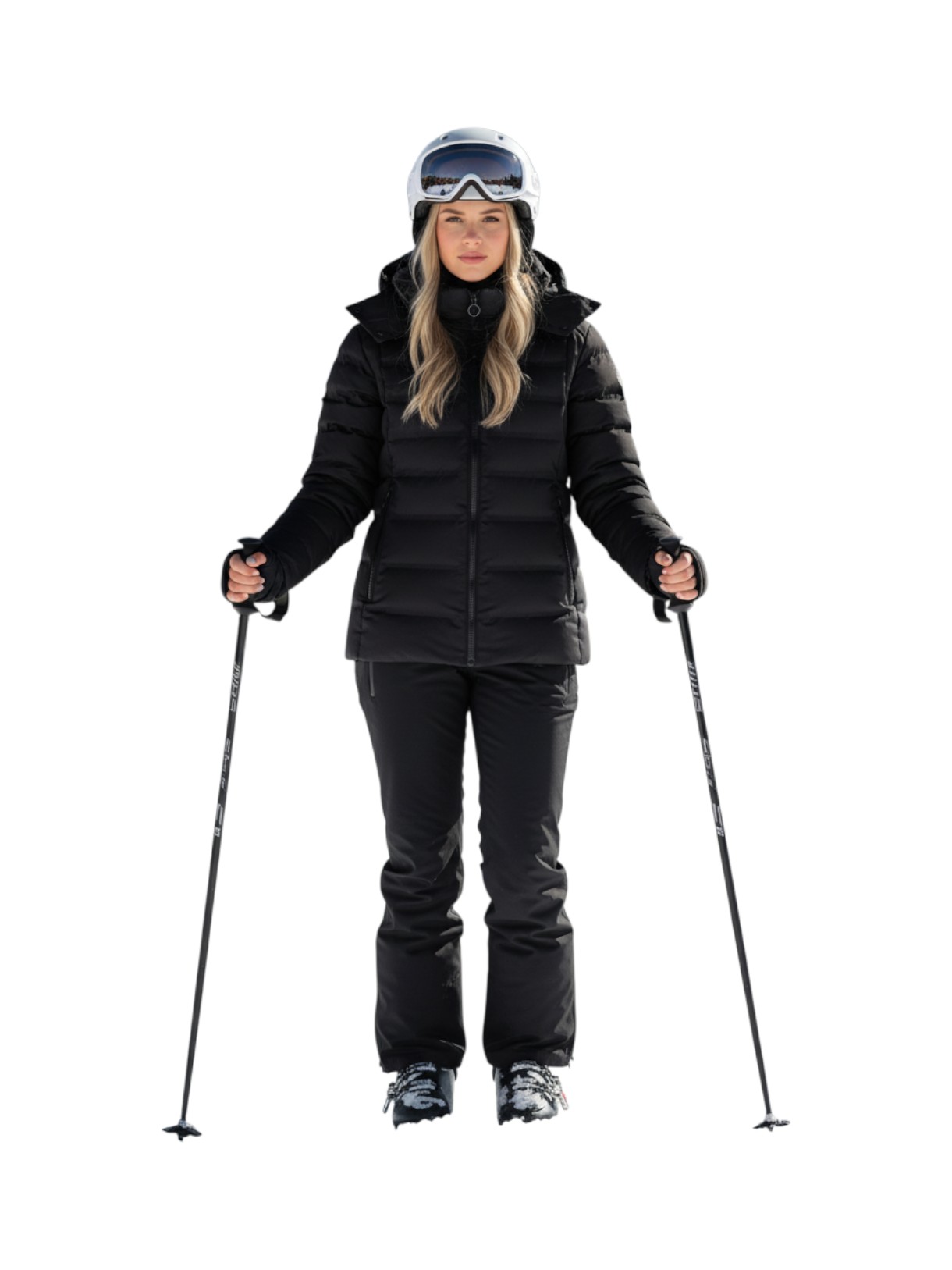 wattierte Damen Skijacke mit Clima Protect und Kapuze 8