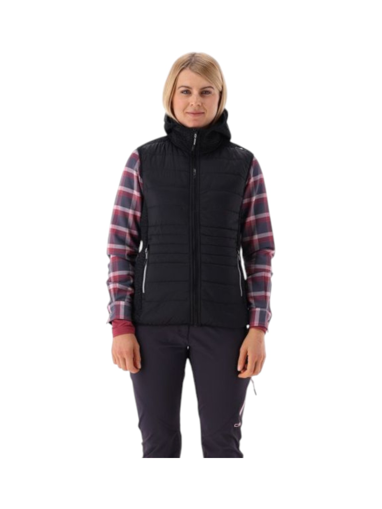 Damen Hybrid Weste aus Fleece Knit Tech 9