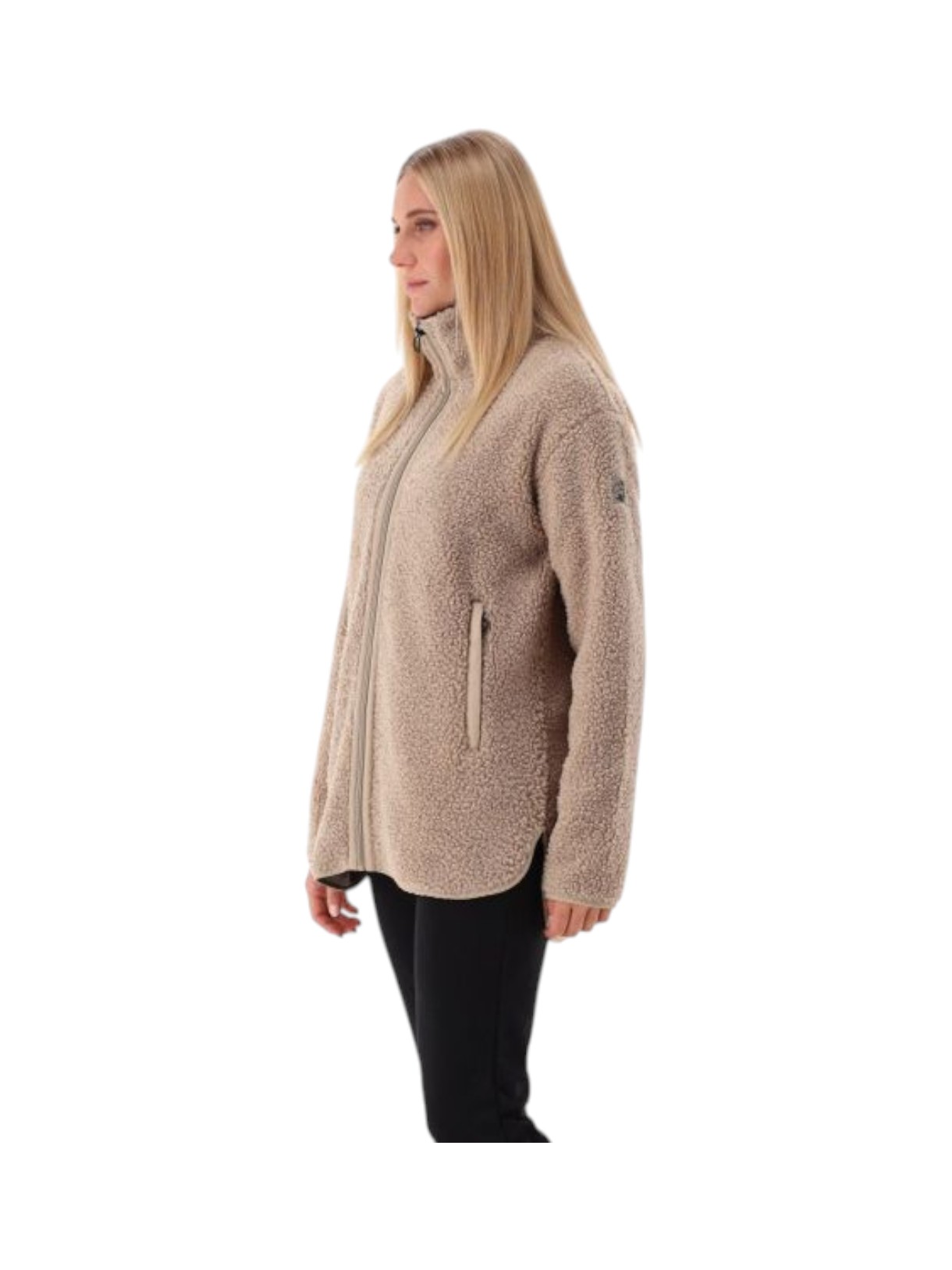HighLoft Damen Sweat Jacke mit Kunstpelz beige 9