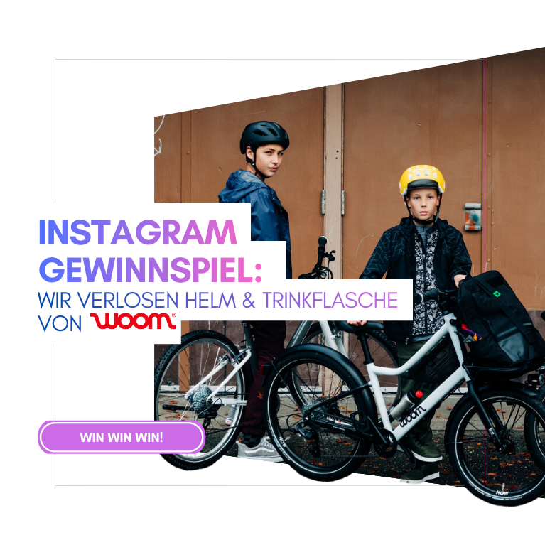 Instagram Gewinnspiel: Wir verlosen Helm und Trinkflasche von woom