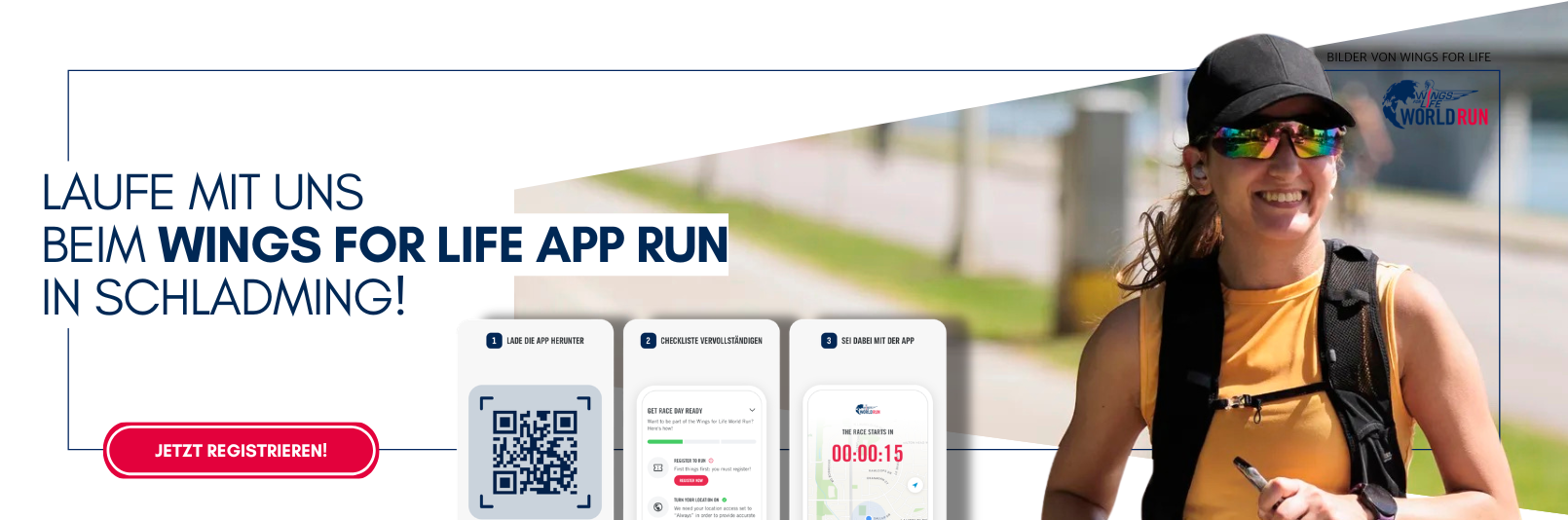 Lauf mit uns beim Wings For Life App Run in Schladming